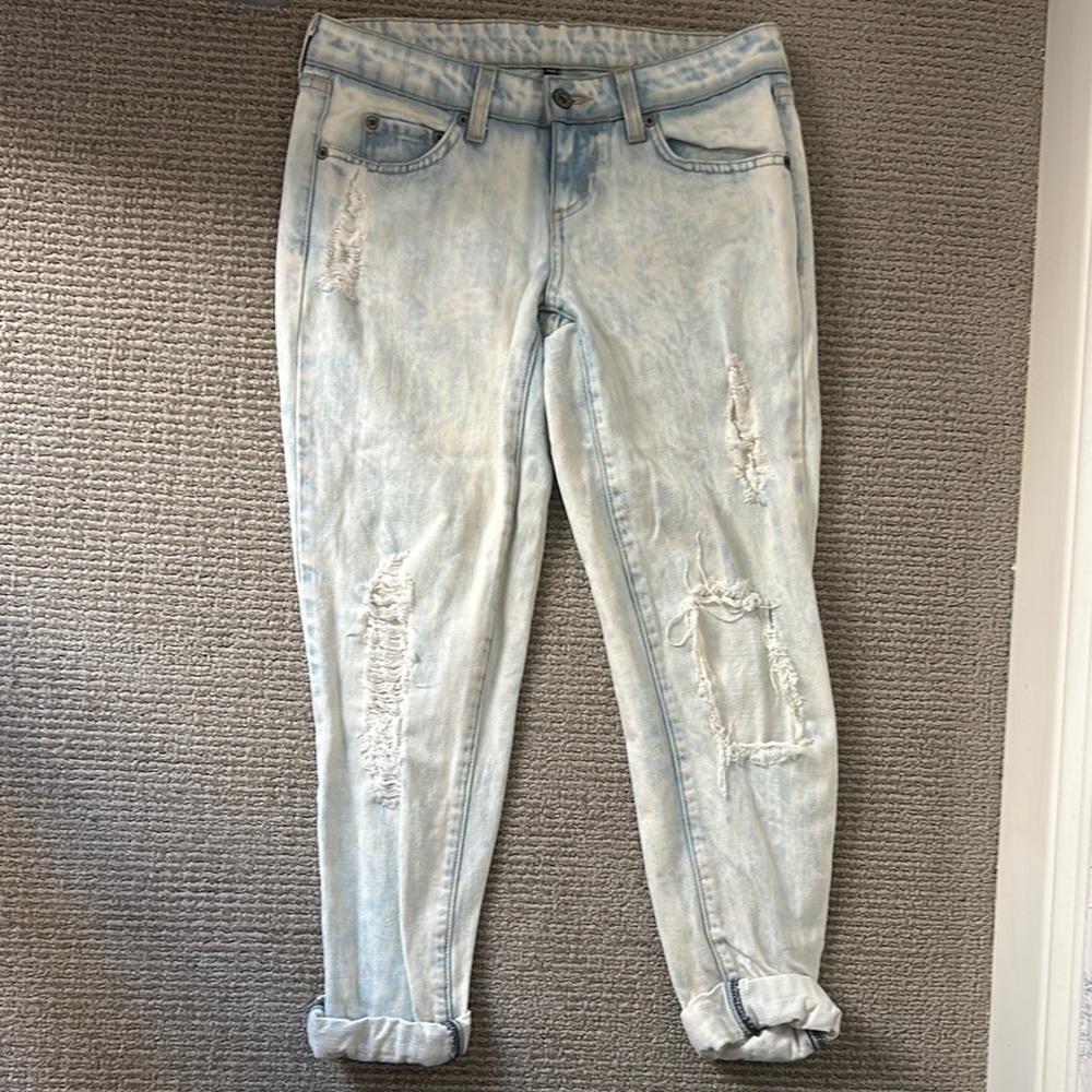 Excellent condition; Carmar Blue Boyfriend Jeans Distressed Relaxed Fit
